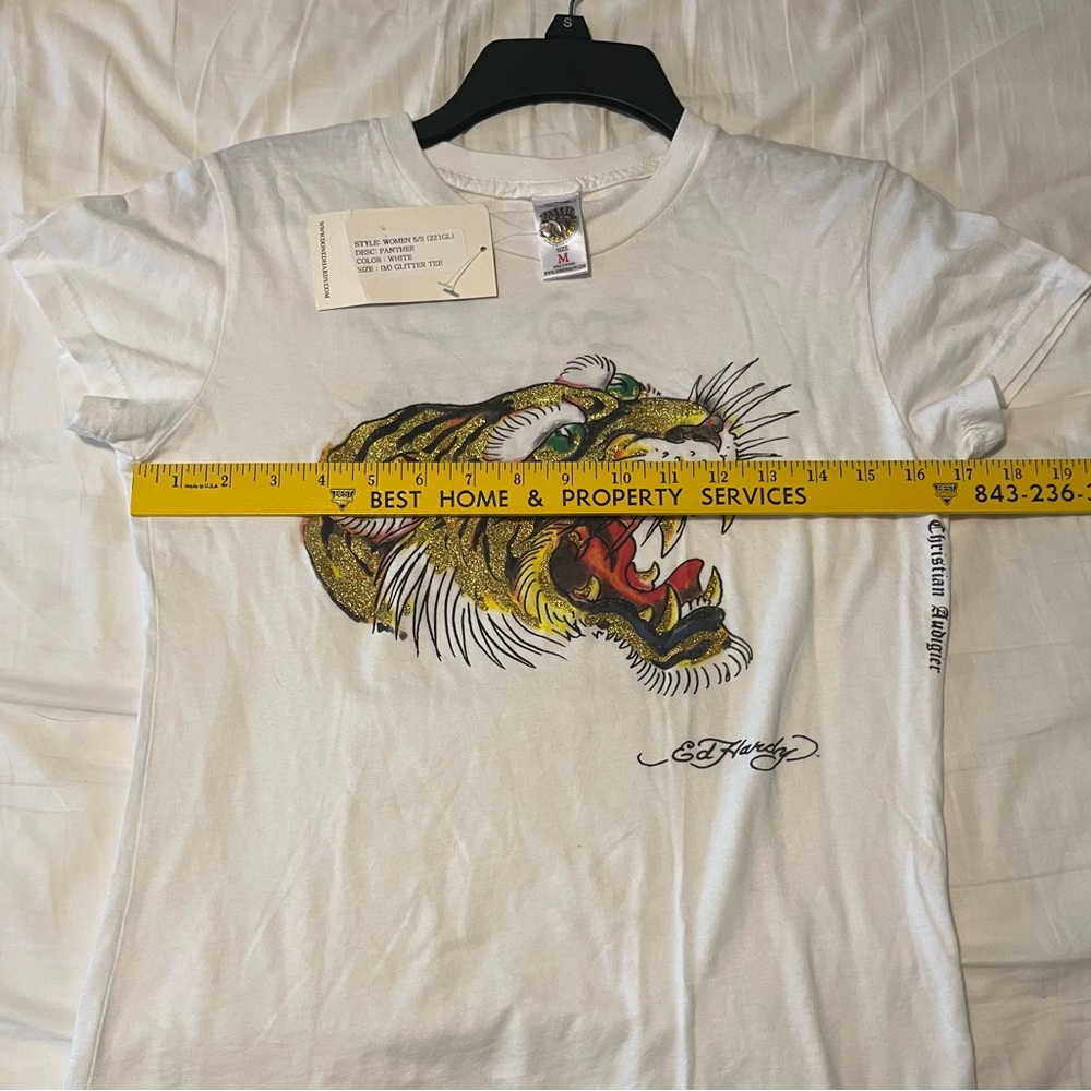 Ed Hardy White Tiger Graphic Tee - Picture 14 of 14